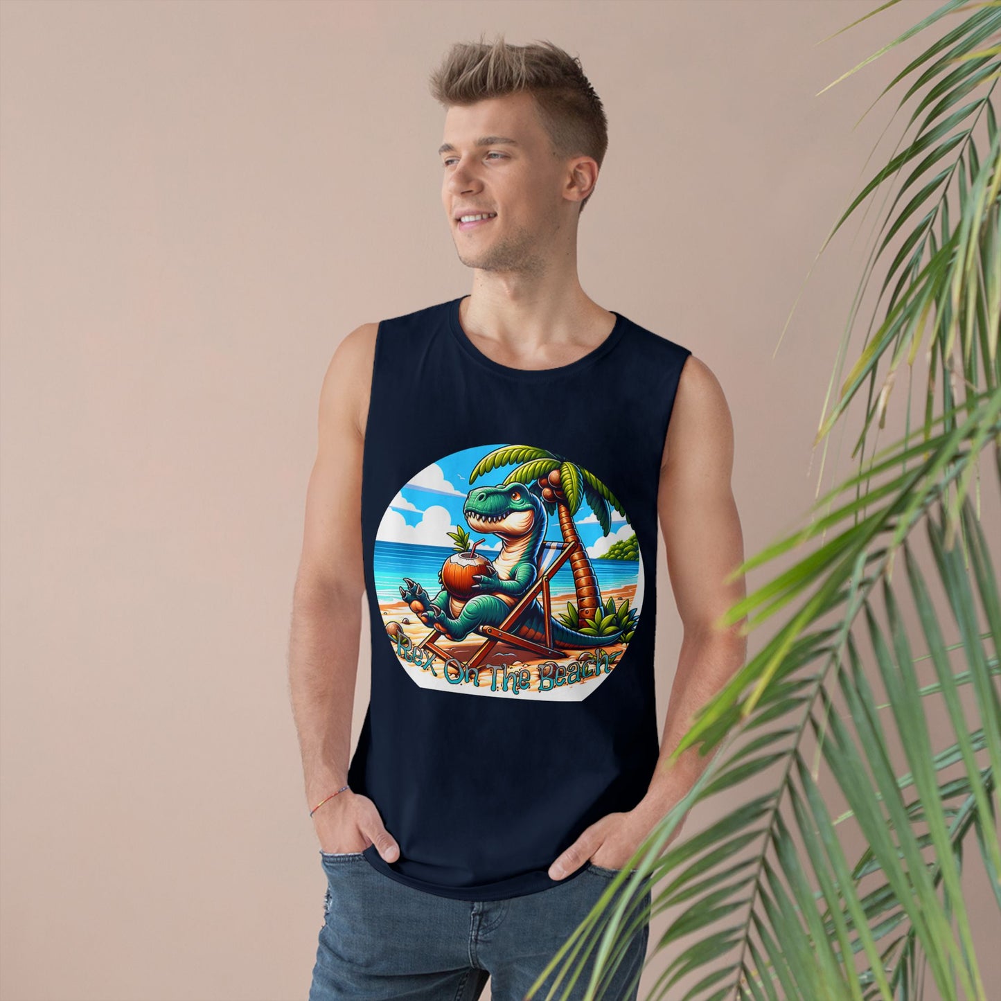 Rex On The Beach Tank Top | Funny T-Rex Shirt | Beach Vacation Tee | Dinosaur Gift | Pacific NW Gear Co.