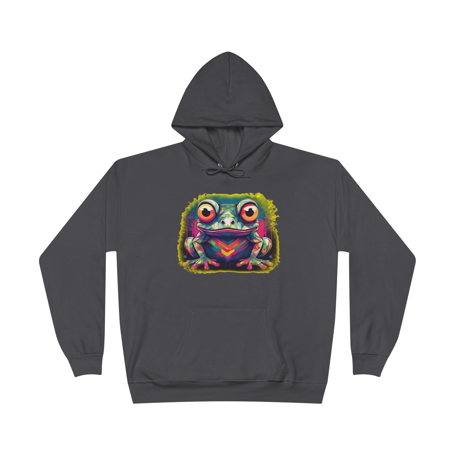 Geo Neon Tree Frog Hoodie | Cute Frog Gift | Nature Lover Sweatshirt | Eco Hoodie | Pacific NW Gear Co