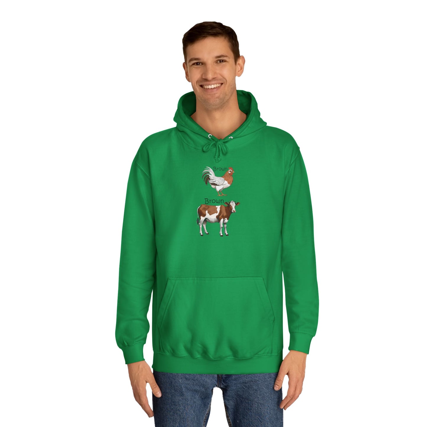 Brown Chicken, Brown Cow! Hoodie | Funny Humor Sweatshirt | Pun Gift | College Hoodie | Pacific NW Gear Co.