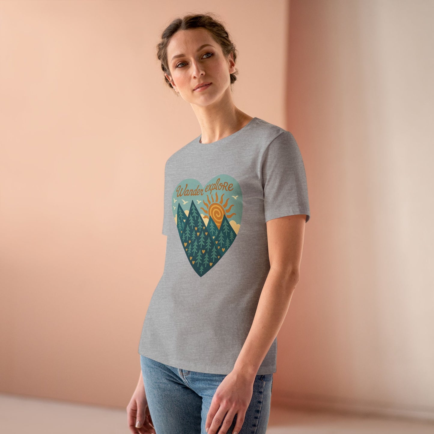 Adventure At Heart Tee | Women's PNW Wander - Explore Shirt | Nature Lover Gift | Hiking Apparel | Pacific NW Gear Co