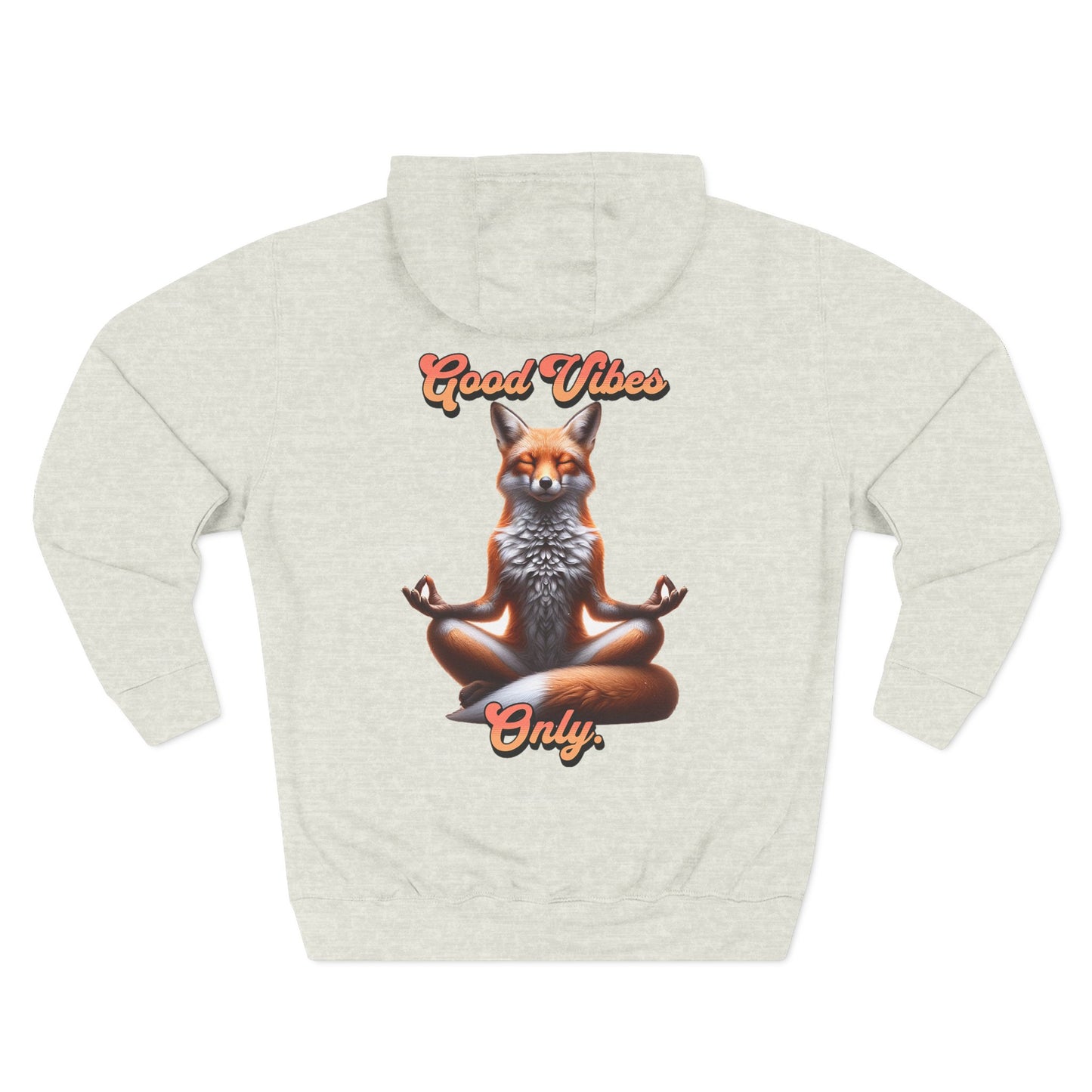 Good Vibes Fox Hoodie | Zen Fox Sweatshirt | Relaxed Fit Hoodie | Mindfulness Positivity Quote | Pacific NW Gear Co.