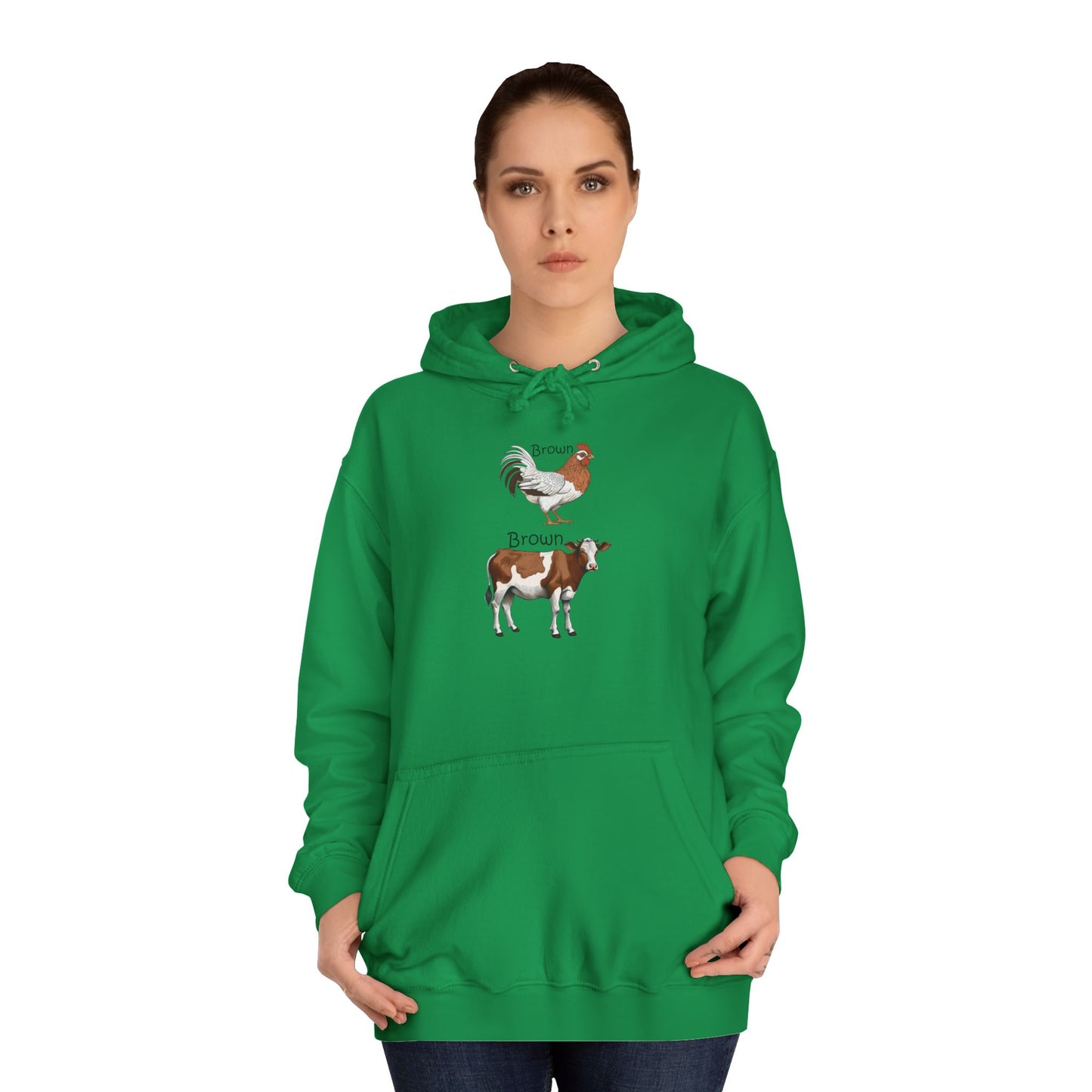 Brown Chicken, Brown Cow! Hoodie | Funny Humor Sweatshirt | Pun Gift | College Hoodie | Pacific NW Gear Co.