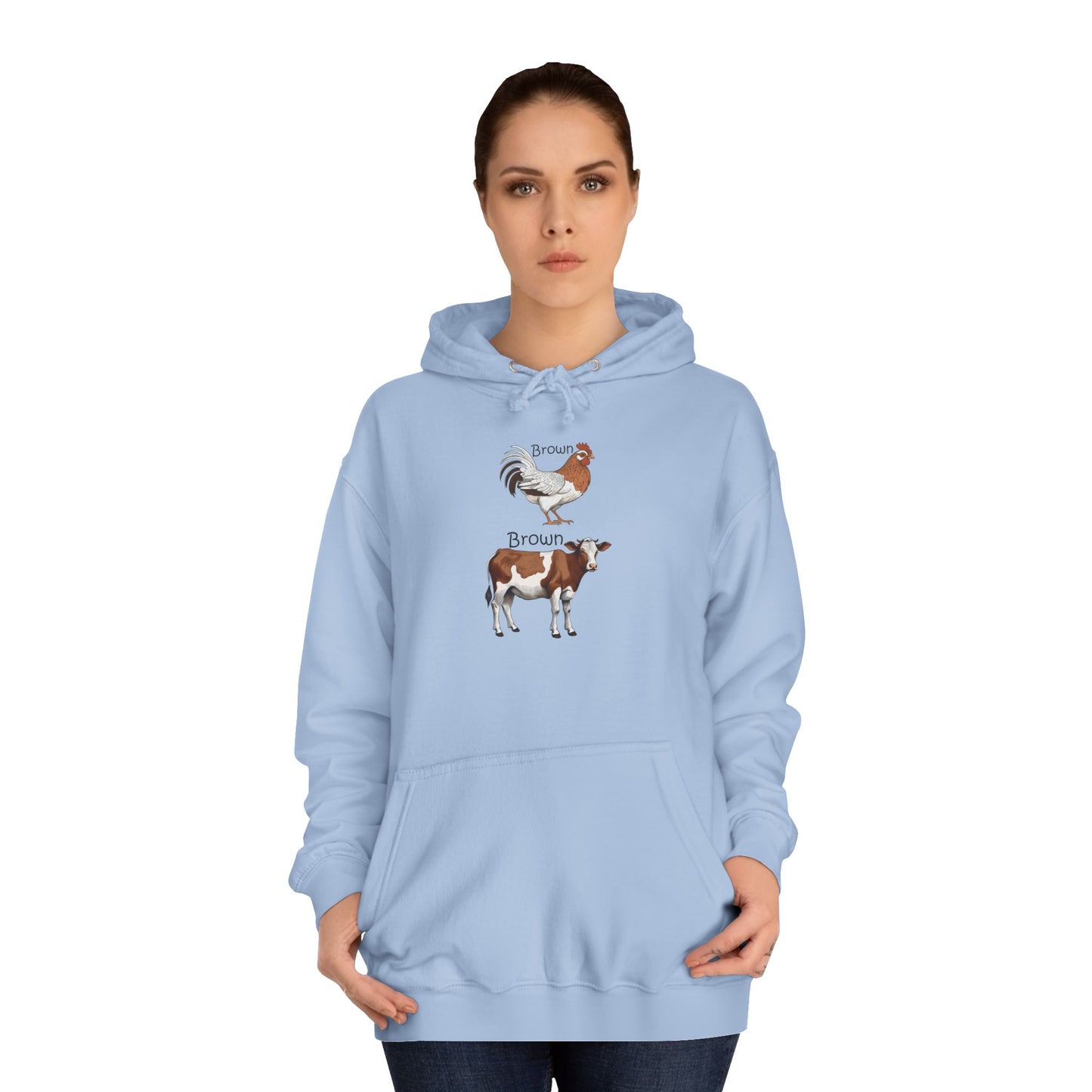 Brown Chicken, Brown Cow! Hoodie | Funny Humor Sweatshirt | Pun Gift | College Hoodie | Pacific NW Gear Co.