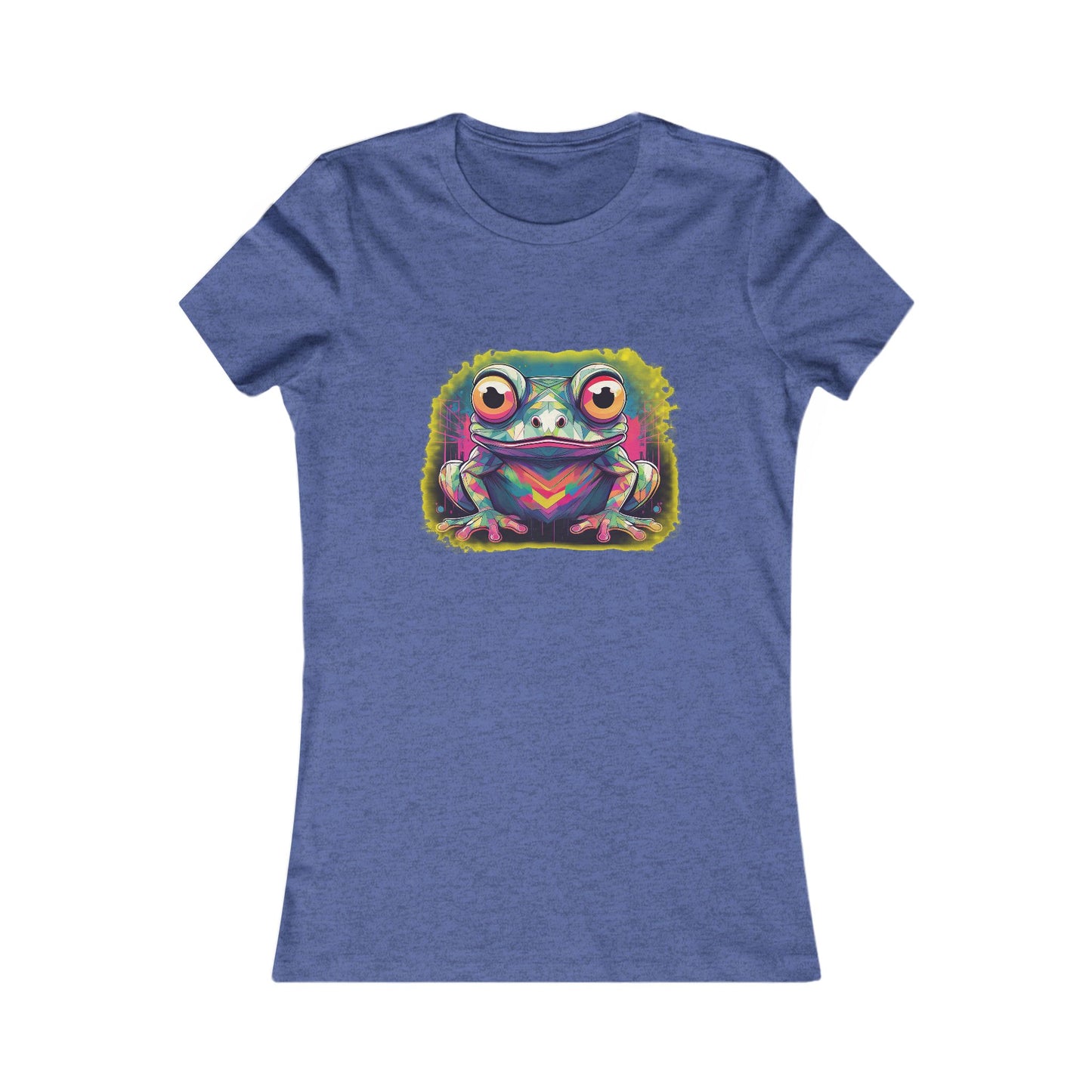 Geo Neon Tree Frog Tee | Funky Frog Top | Women's Nature Tee | Quirky Animal Gift | Pacific NW Gear Co