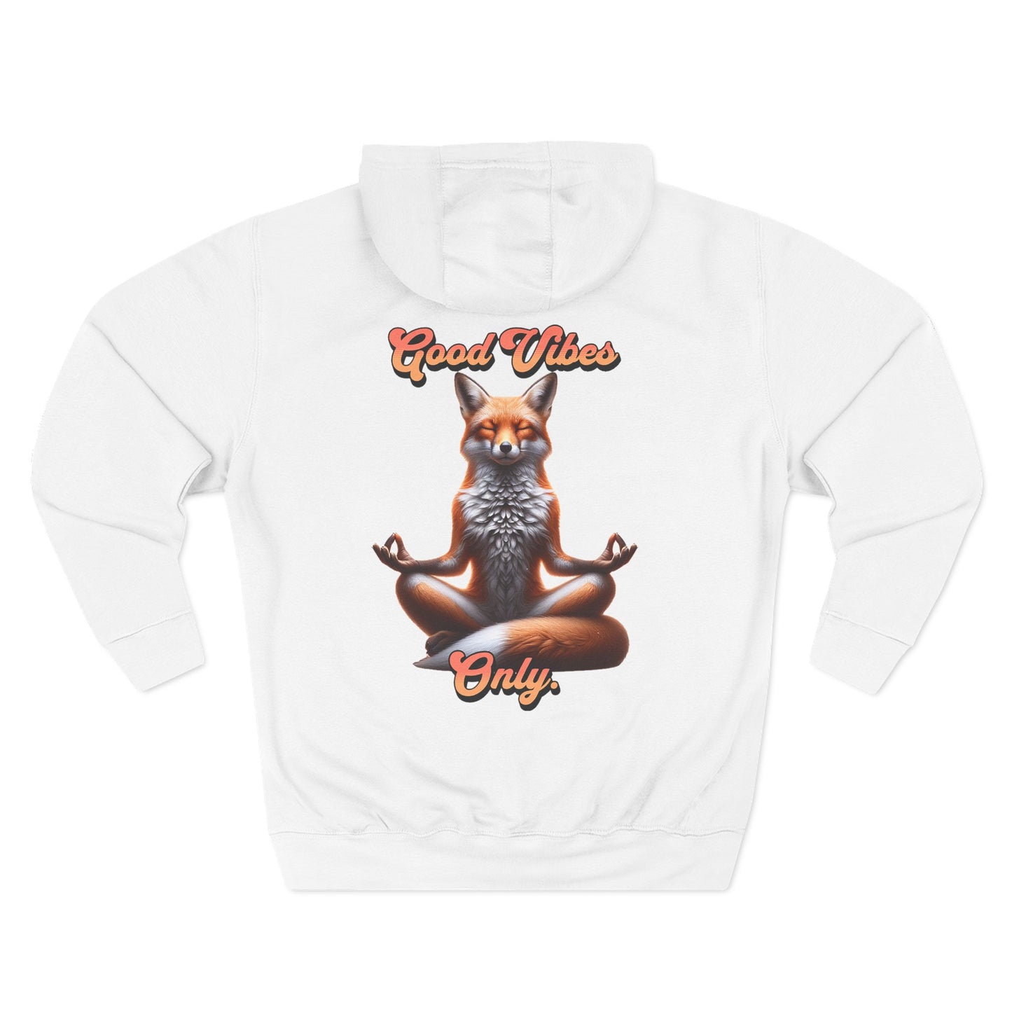 Good Vibes Fox Hoodie | Zen Fox Sweatshirt | Relaxed Fit Hoodie | Mindfulness Positivity Quote | Pacific NW Gear Co.