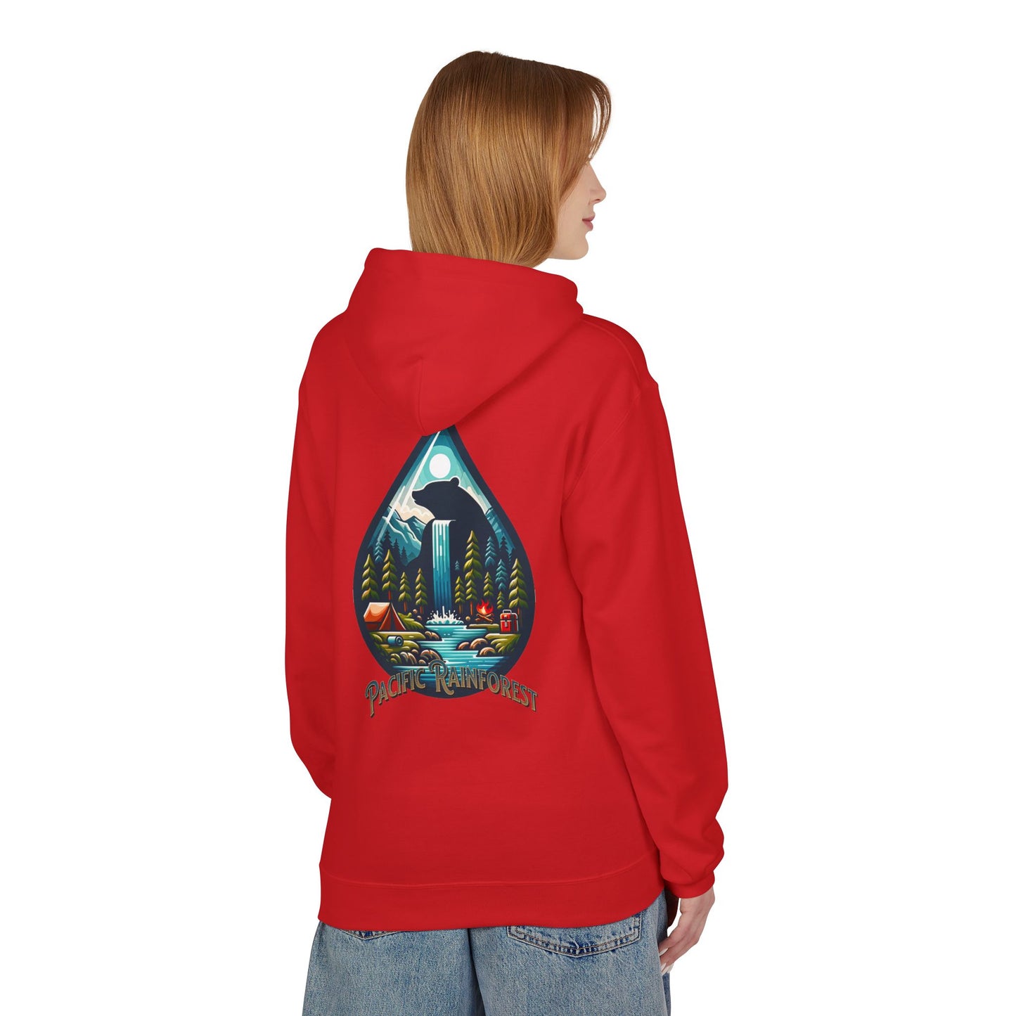 Forest Rain Drop Hoodie | Scenic Nature Sweatshirt | Camping Hoodie | Pacific NW Gift | Pacific NW Gear Co