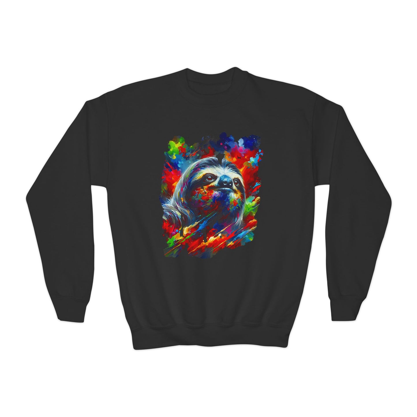 Happy Sloth Sweatshirt | Kids' Graphic Sweater | Colorful Youth Clothing | Sloth Gift | Pacific NW Gear Co