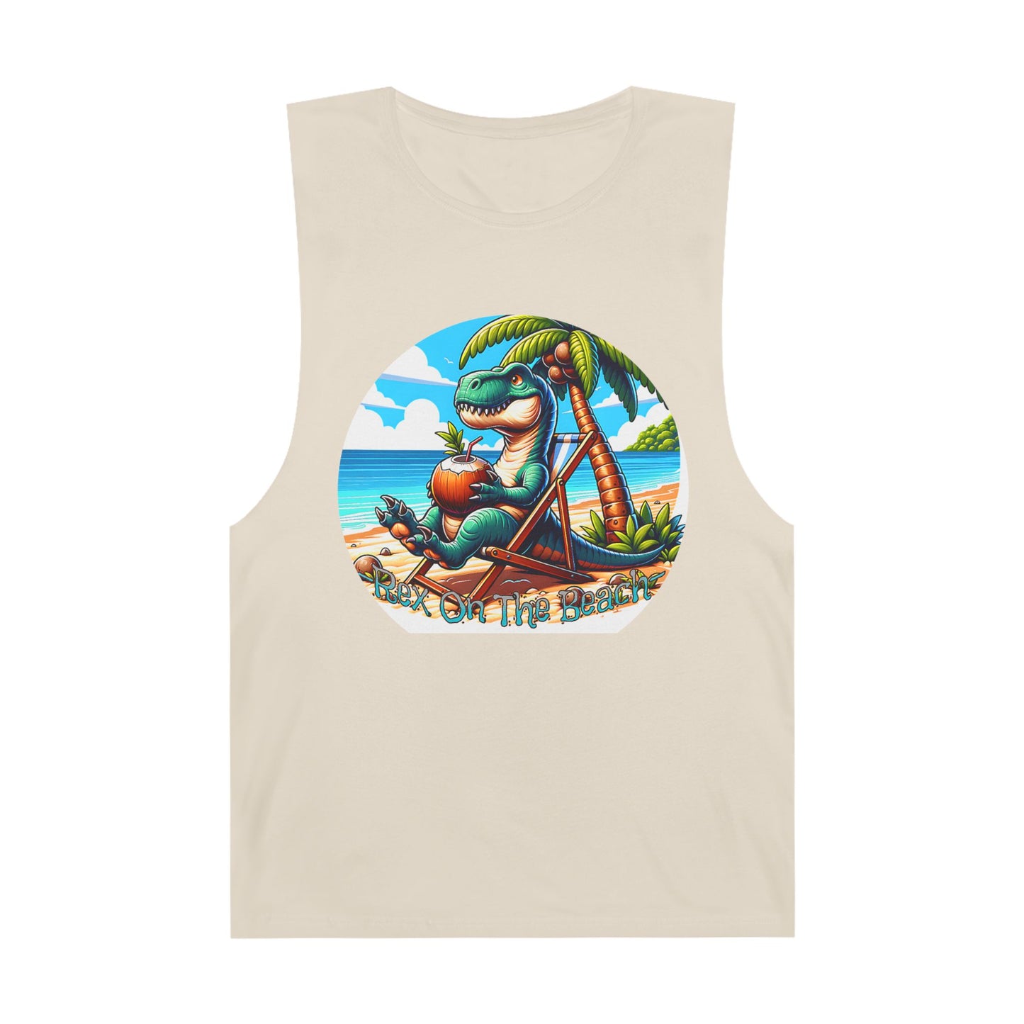 Rex On The Beach Tank Top | Funny T-Rex Shirt | Beach Vacation Tee | Dinosaur Gift | Pacific NW Gear Co.