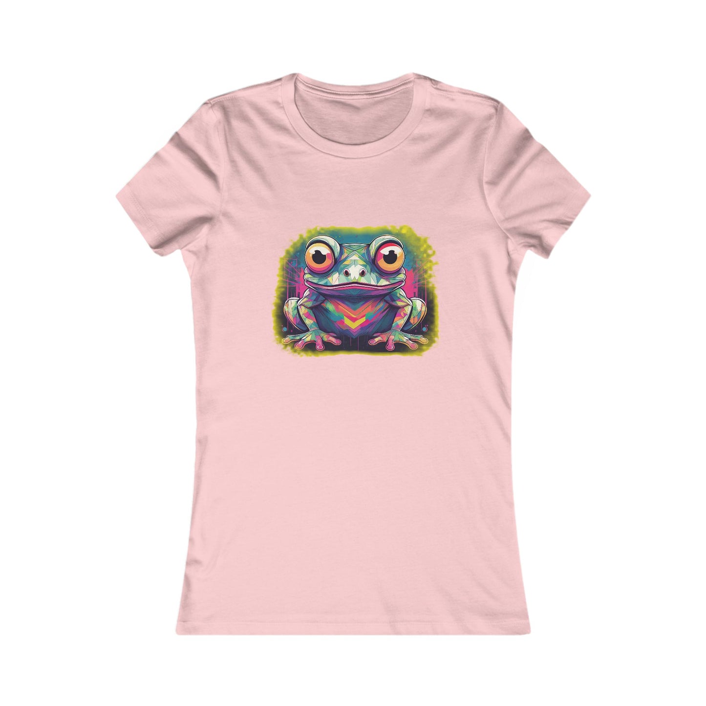 Geo Neon Tree Frog Tee | Funky Frog Top | Women's Nature Tee | Quirky Animal Gift | Pacific NW Gear Co