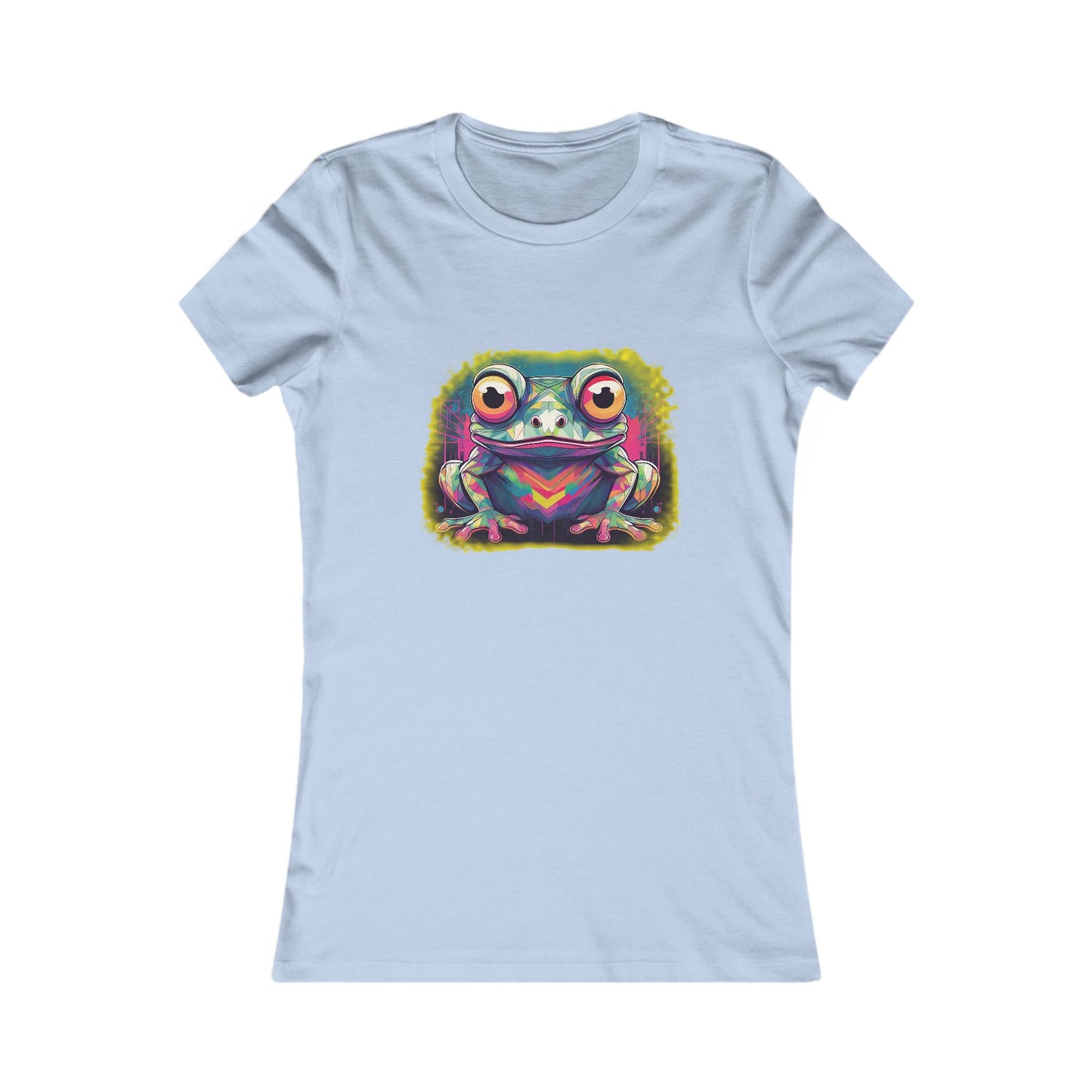 Geo Neon Tree Frog Tee | Funky Frog Top | Women's Nature Tee | Quirky Animal Gift | Pacific NW Gear Co
