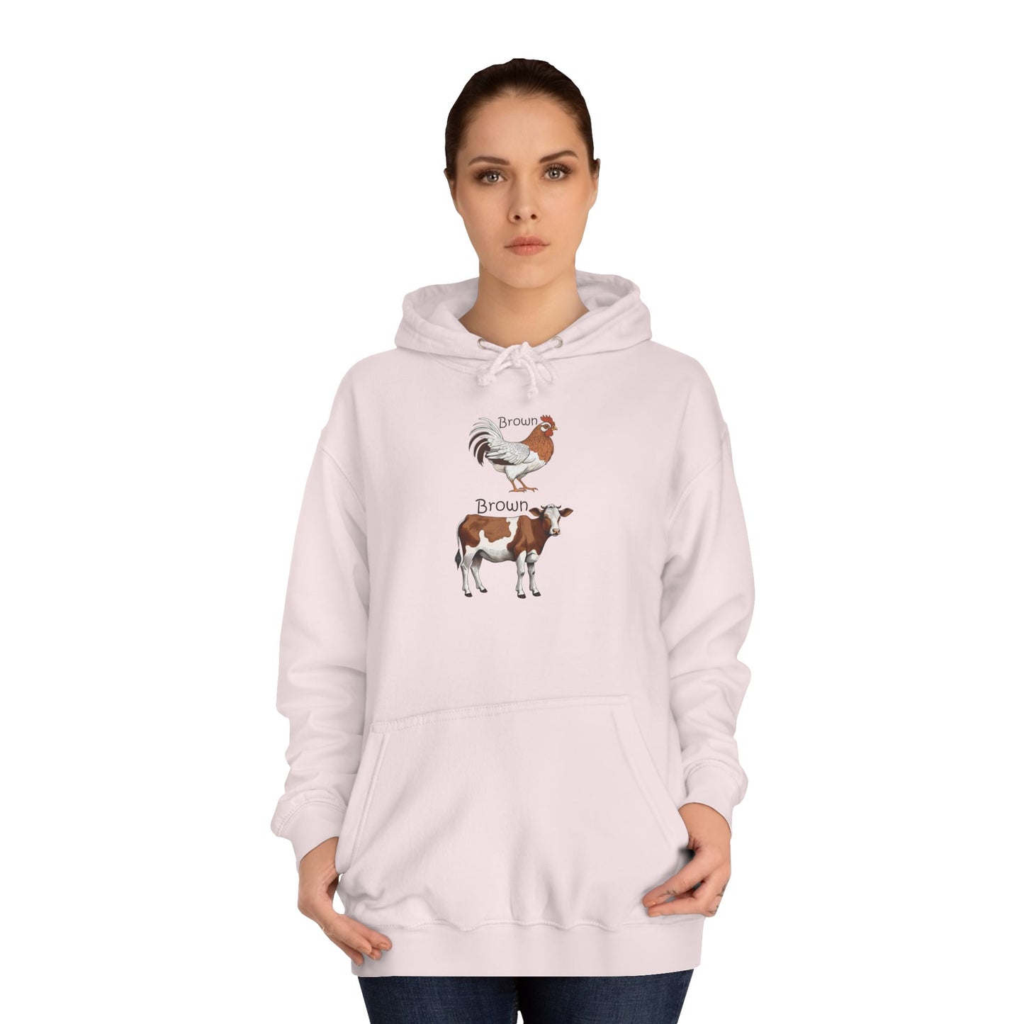 Brown Chicken, Brown Cow! Hoodie | Funny Humor Sweatshirt | Pun Gift | College Hoodie | Pacific NW Gear Co.