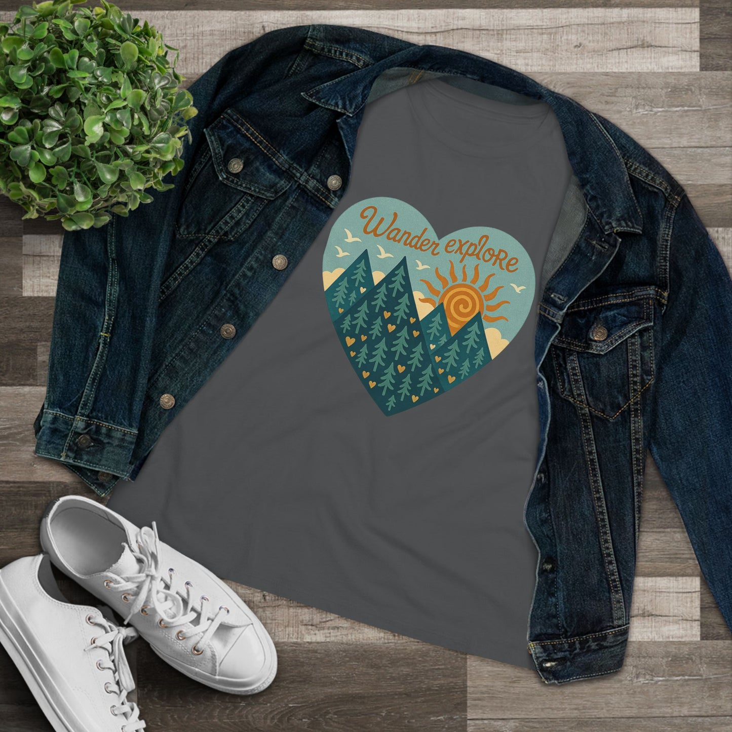 Adventure At Heart Tee | Women's PNW Wander - Explore Shirt | Nature Lover Gift | Hiking Apparel | Pacific NW Gear Co