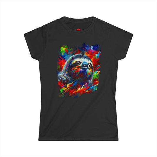 Slothst In Thought Tee | Cute Sloth Graphic | The Thinker Sloth | Women's Art Tee | Unique Animal Gift | Pacific NW Gear Co
