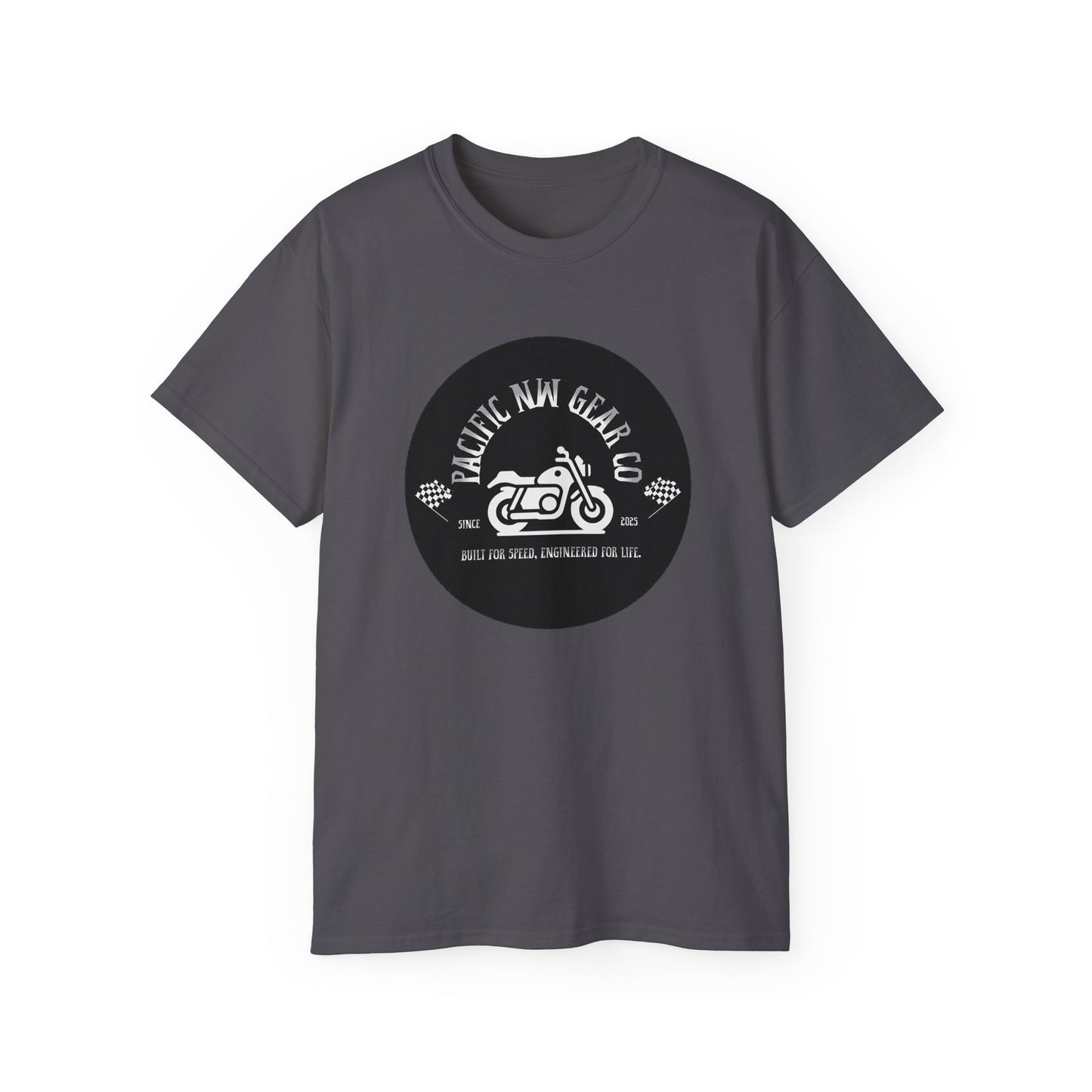 Pacific Racer Tee | Built For Speed Logo | Motorsports Gear Gift | Car Enthusiast Shirt | Pacific NW Gear Co