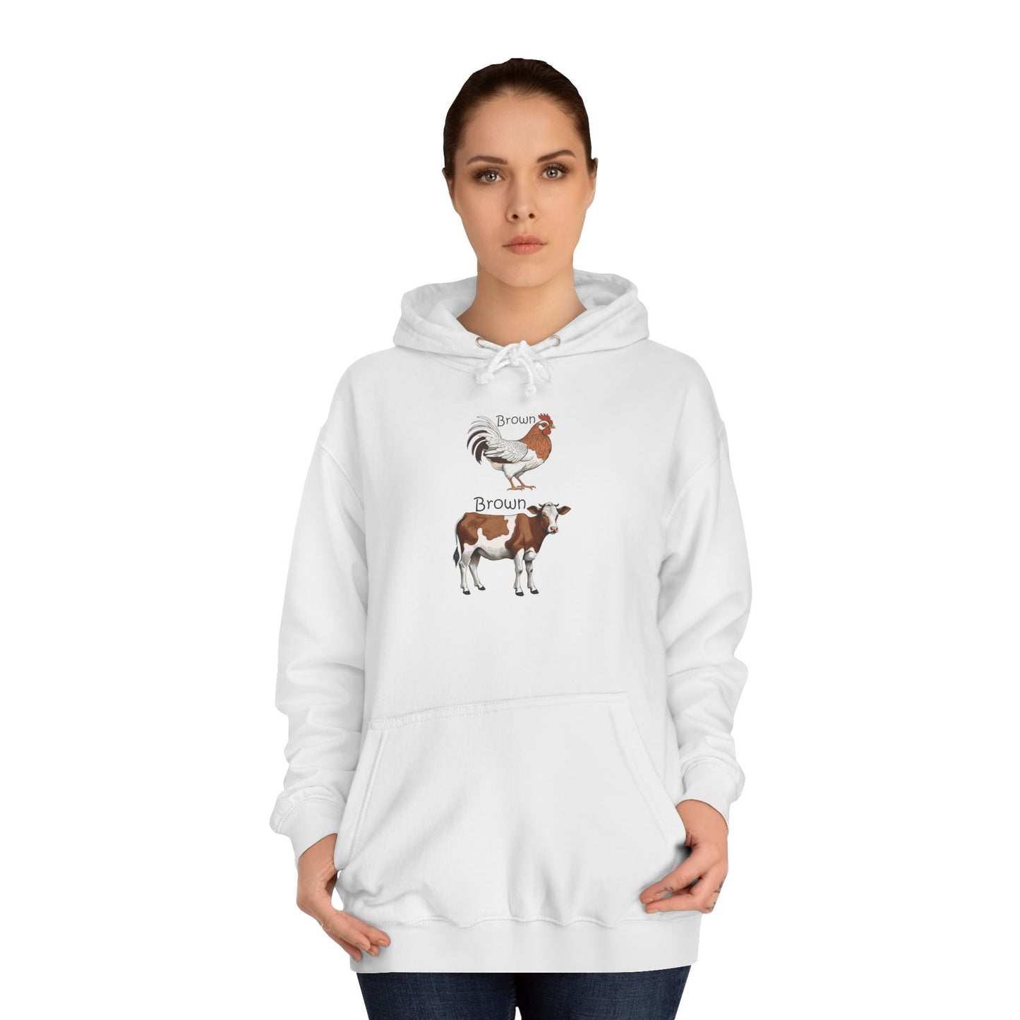 Brown Chicken, Brown Cow! Hoodie | Funny Humor Sweatshirt | Pun Gift | College Hoodie | Pacific NW Gear Co.