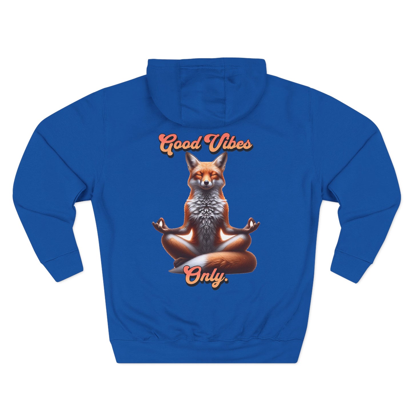 Good Vibes Fox Hoodie | Zen Fox Sweatshirt | Relaxed Fit Hoodie | Mindfulness Positivity Quote | Pacific NW Gear Co.