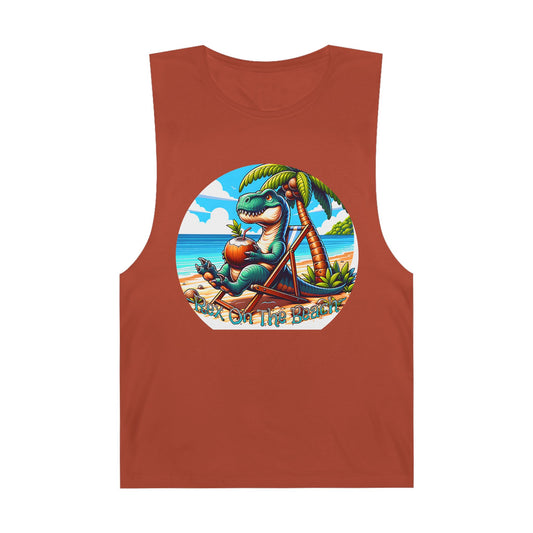 Rex On The Beach Tank Top | Funny T-Rex Shirt | Beach Vacation Tee | Dinosaur Gift | Pacific NW Gear Co.