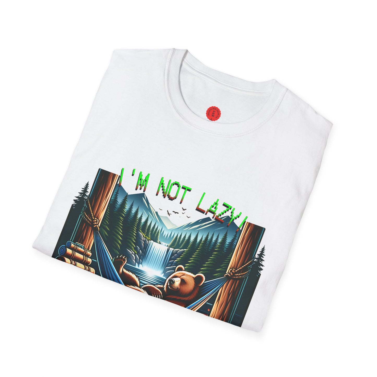 Lazy Bear Camp Tee | Funny Bear Shirt | I'm Not Lazy, I'm On Power Saving Mode! | Relaxed Fit Tee | Pacific NW Gear Co.