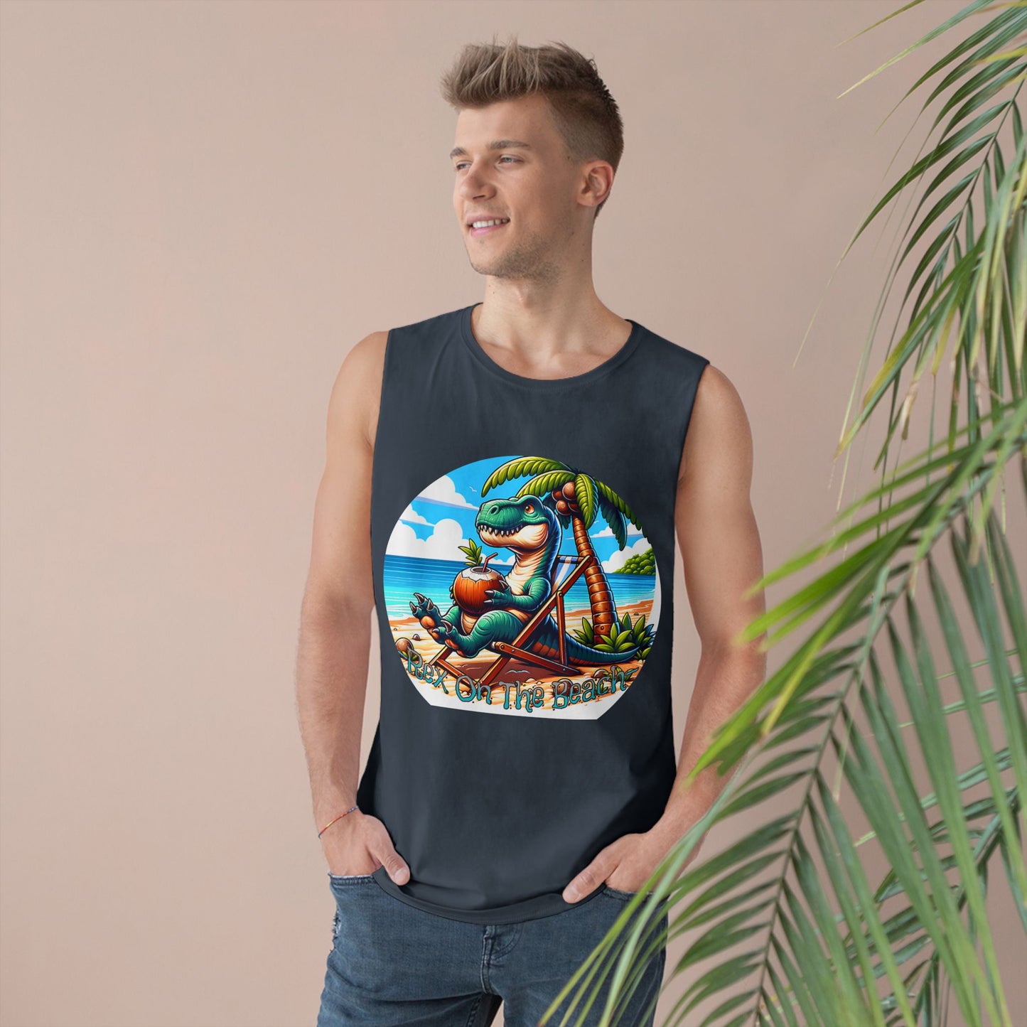 Rex On The Beach Tank Top | Funny T-Rex Shirt | Beach Vacation Tee | Dinosaur Gift | Pacific NW Gear Co.