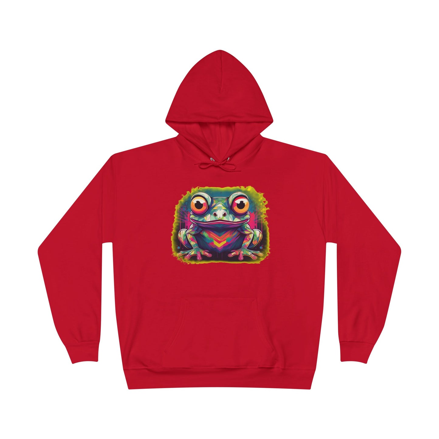 Geo Neon Tree Frog Hoodie | Cute Frog Gift | Nature Lover Sweatshirt | Eco Hoodie | Pacific NW Gear Co