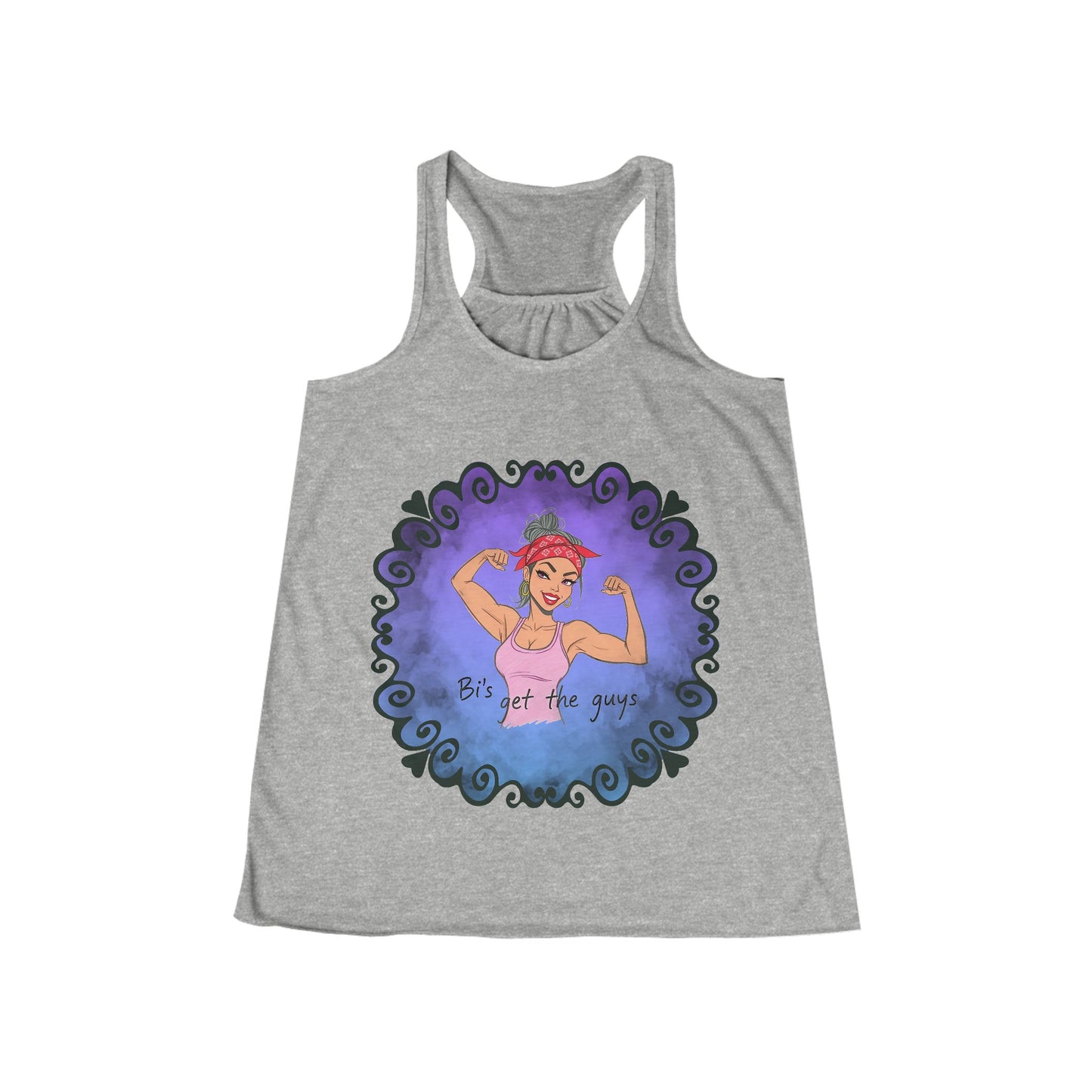 Bi's Get the Guys- Racerback Tank Version 1 | Women's Motivational Fitness Tank | Flowy Workout Top | Gym Gear | Pacific NW Gear Co.