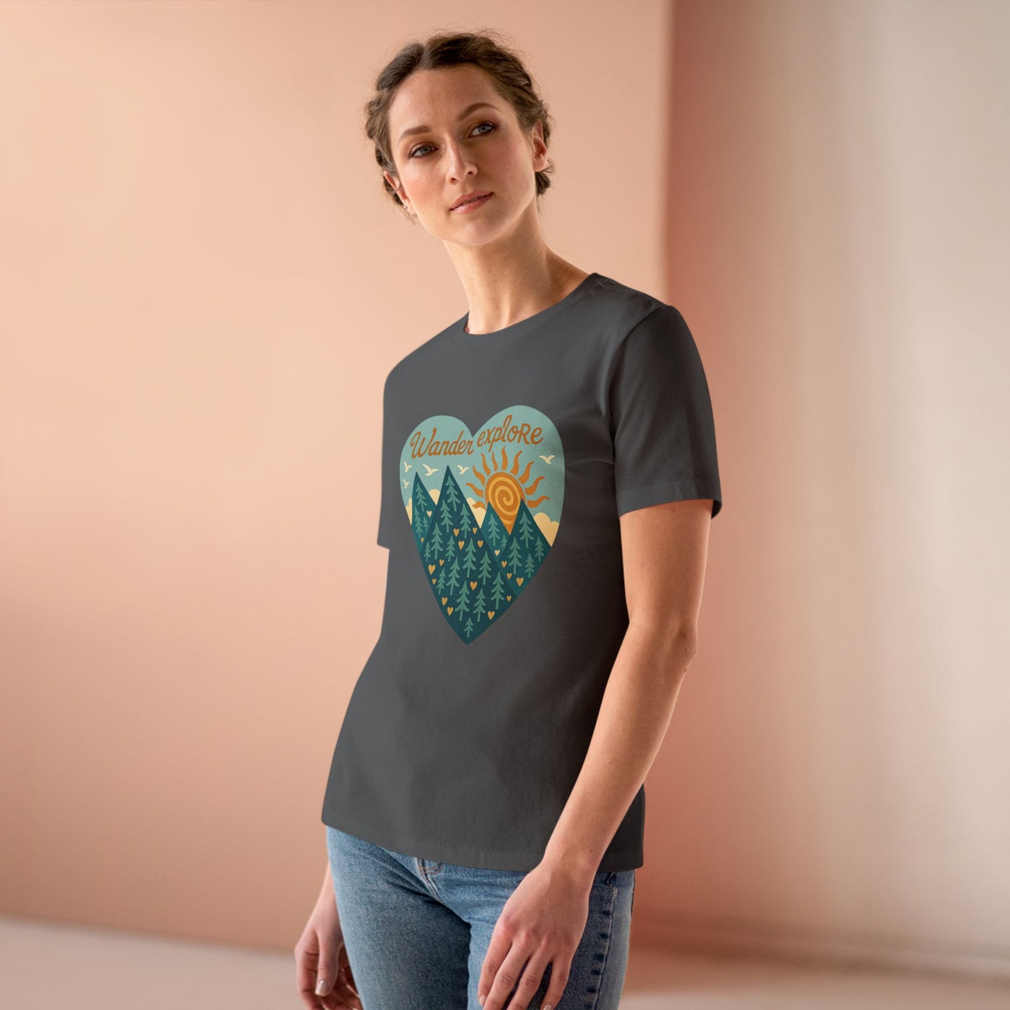 Adventure At Heart Tee | Women's PNW Wander - Explore Shirt | Nature Lover Gift | Hiking Apparel | Pacific NW Gear Co