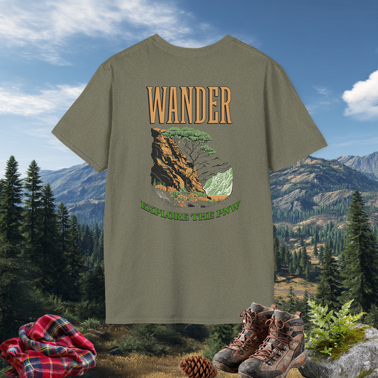 WAnder explORe T-Shirt | Adventure Graphic Tee | Hiking Shirt | Wanderlust Gift | PNW Style | Pacific NW Gear Co