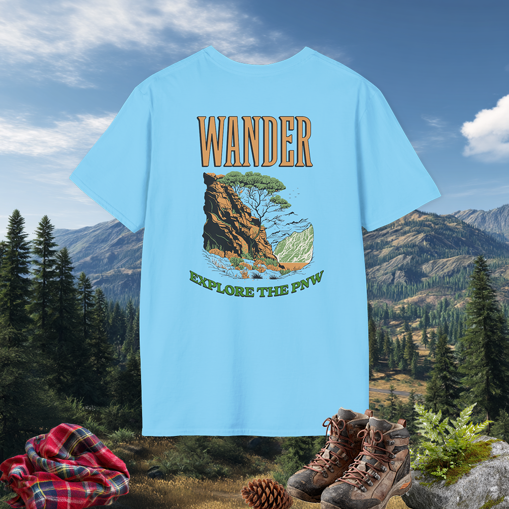 WAnder explORe T-Shirt | Adventure Graphic Tee | Hiking Shirt | Wanderlust Gift | PNW Style | Pacific NW Gear Co