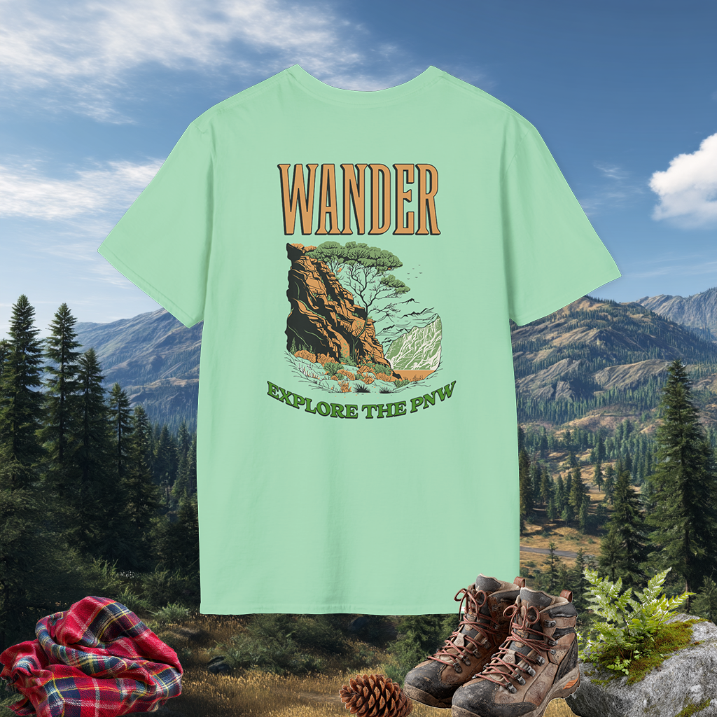 WAnder explORe T-Shirt | Adventure Graphic Tee | Hiking Shirt | Wanderlust Gift | PNW Style | Pacific NW Gear Co