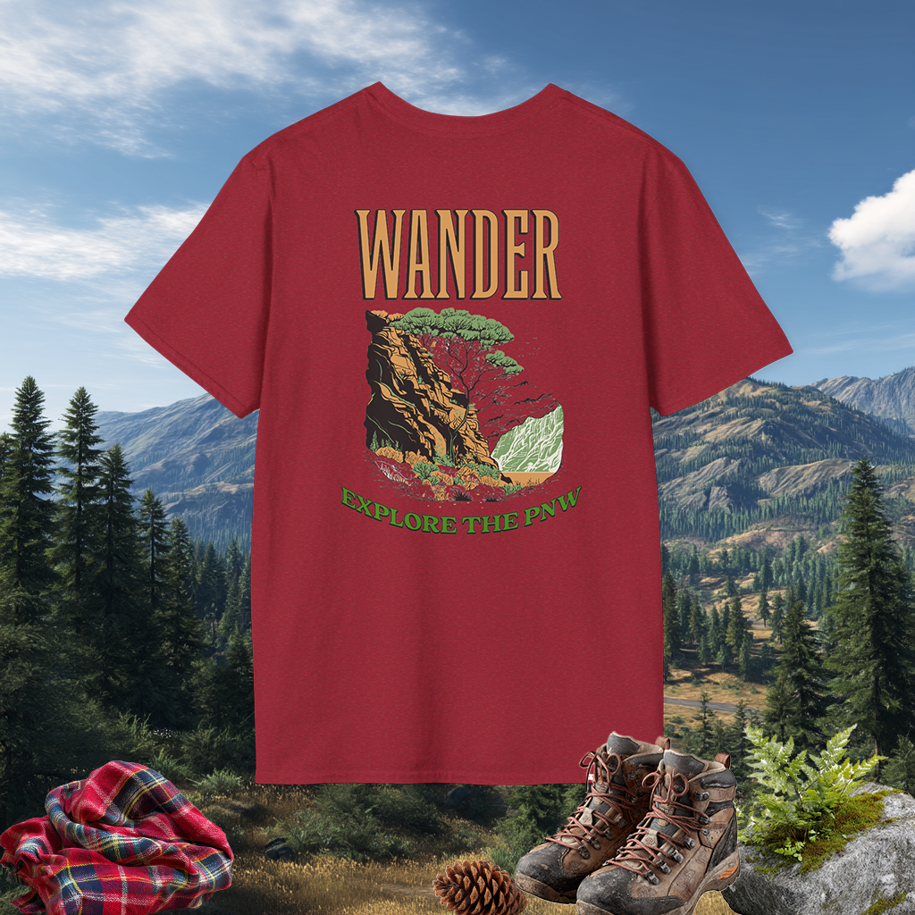 WAnder explORe T-Shirt | Adventure Graphic Tee | Hiking Shirt | Wanderlust Gift | PNW Style | Pacific NW Gear Co