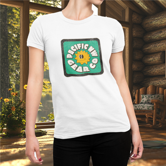 Retro Floral Tee | Women's Vintage Style Shirt | 70s Inspired Top | Sunshine Gift for Her | Pacific NW Gear Co