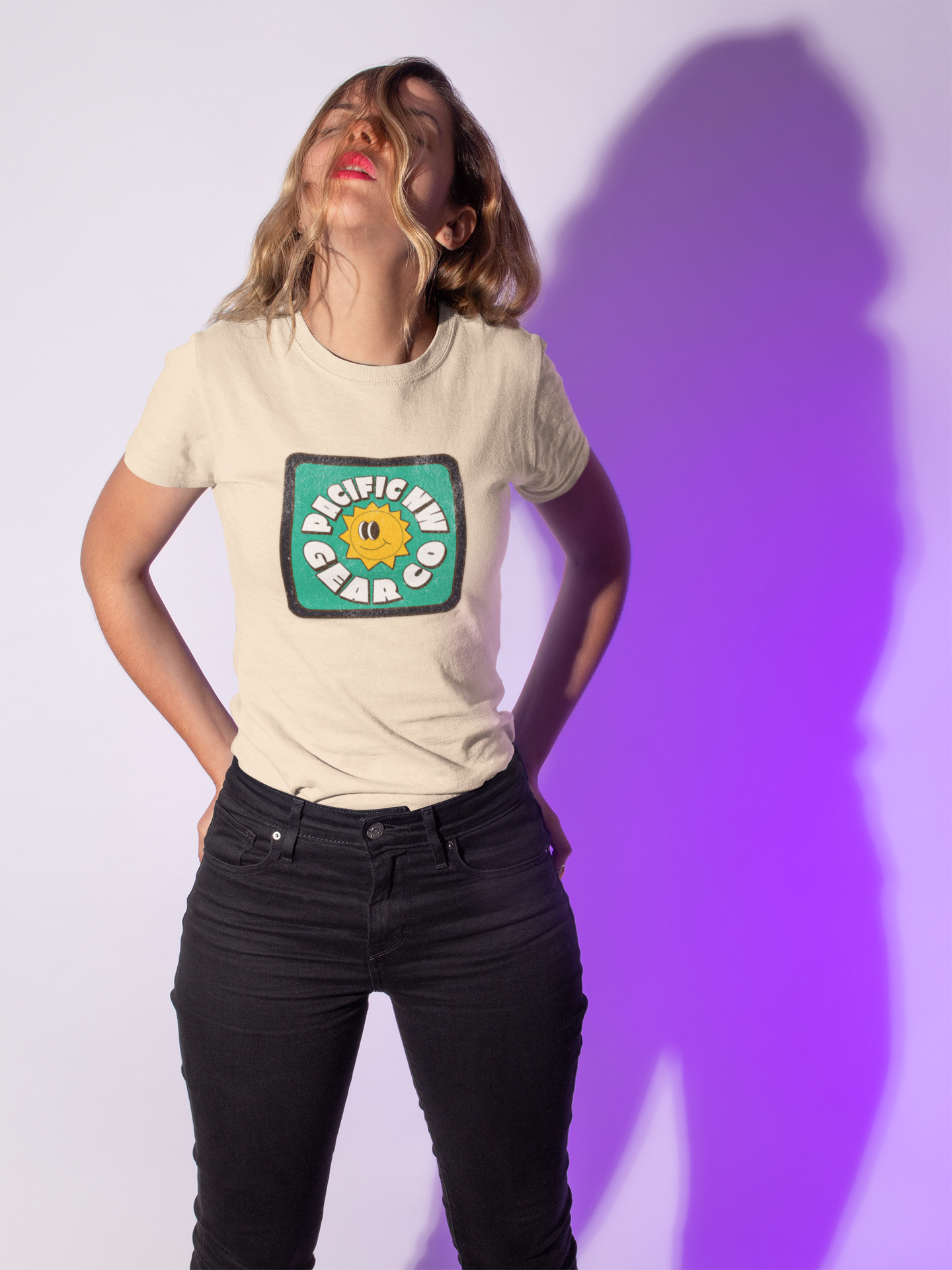 Retro Floral Tee | Women's Vintage Style Shirt | 70s Inspired Top | Sunshine Gift for Her | Pacific NW Gear Co
