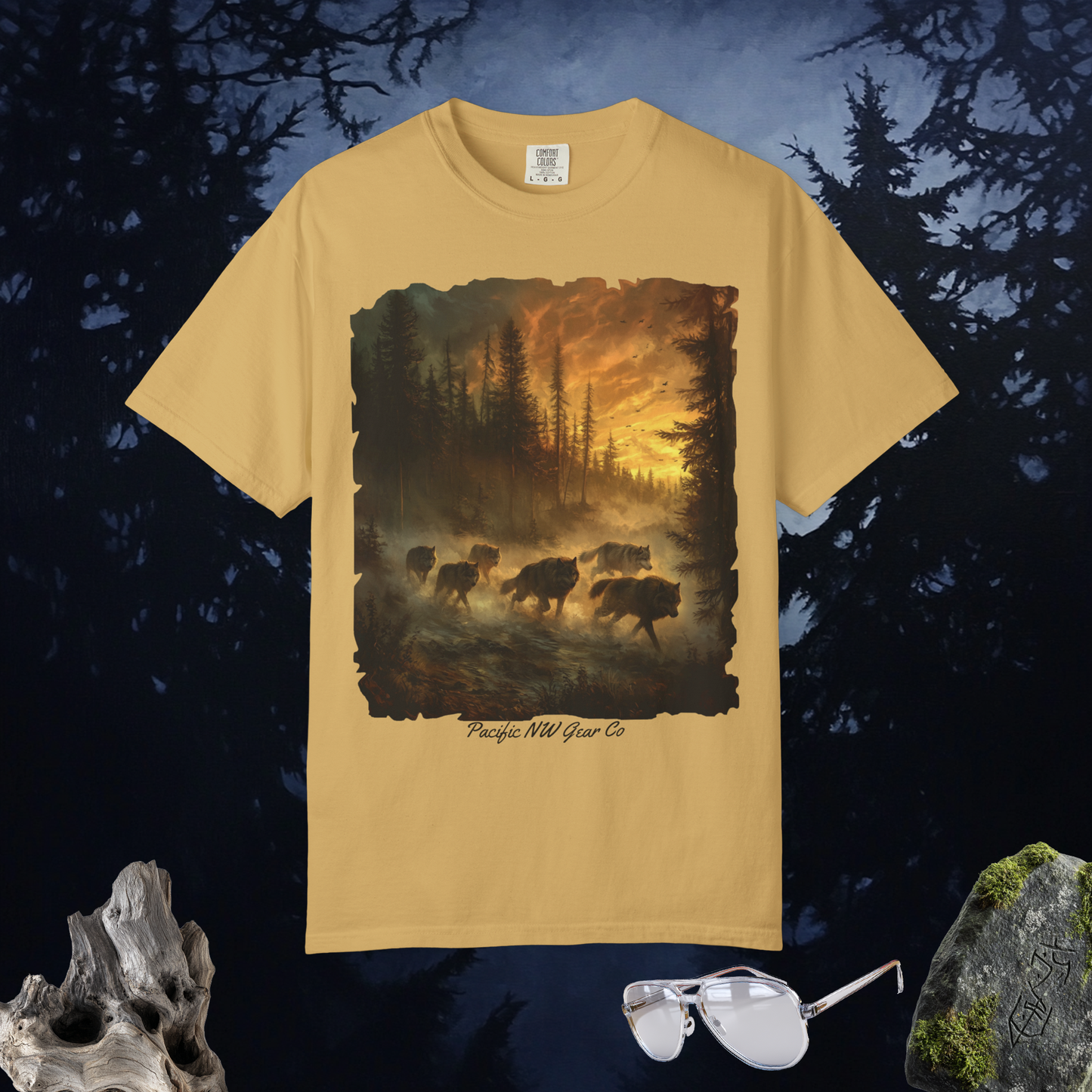 Run With the Pack- Tee | Nature Wolf Graphic | Animal Graphic | Unisex T-Shirt | Pacific NW Gear Co