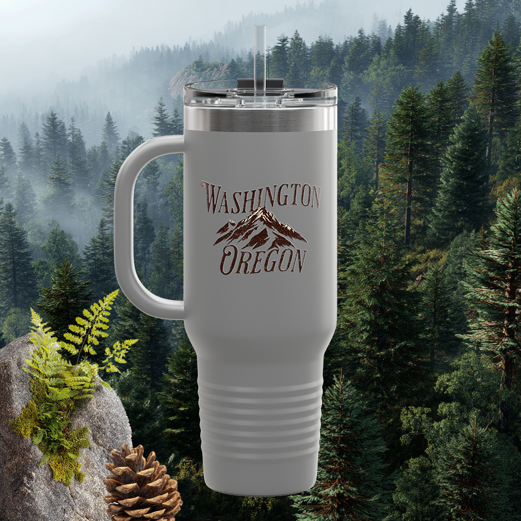 PNW Adventure Mug | Washington Oregon Mug | Nature Lover Gift | Pacific NW Style | Camping Mug | Mountains Mug