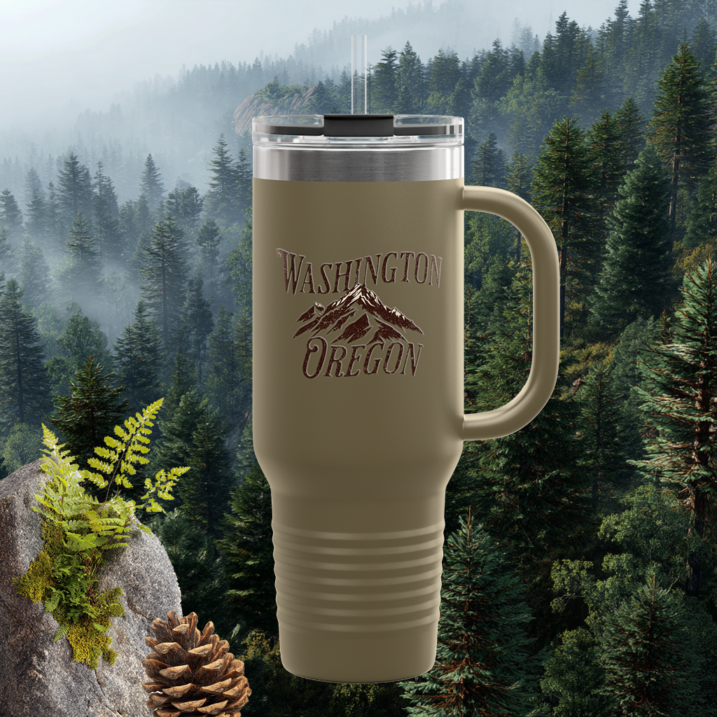 PNW Adventure Mug | Washington Oregon Mug | Nature Lover Gift | Pacific NW Style | Camping Mug | Mountains Mug