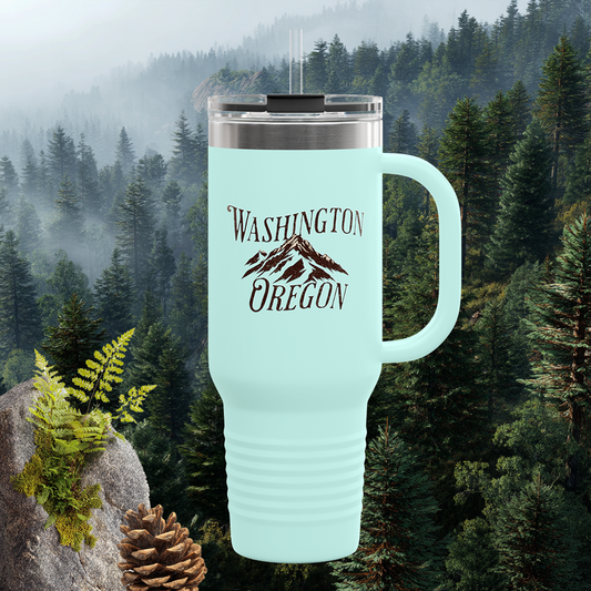PNW Adventure Mug | Washington Oregon Mug | Nature Lover Gift | Pacific NW Style | Camping Mug | Mountains Mug