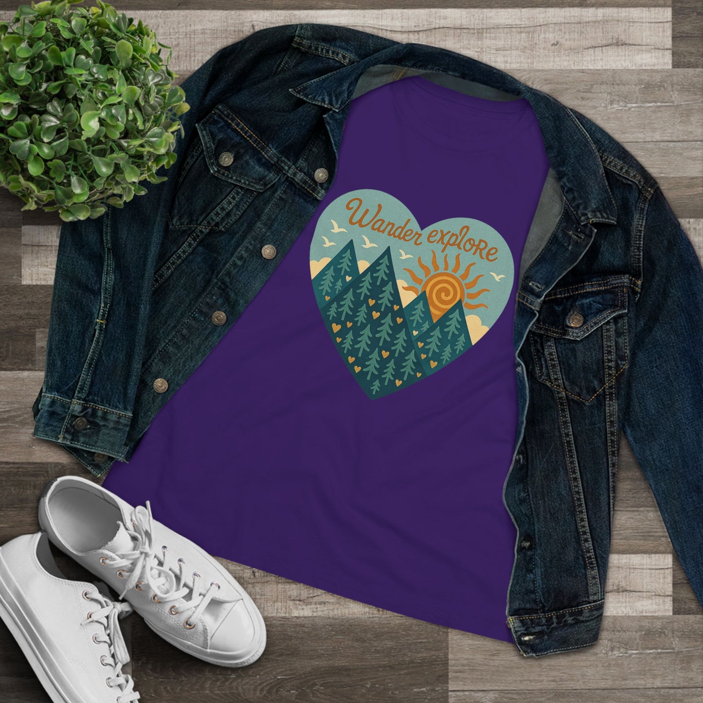 Adventure At Heart Tee | Women's PNW Wander - Explore Shirt | Nature Lover Gift | Hiking Apparel | Pacific NW Gear Co