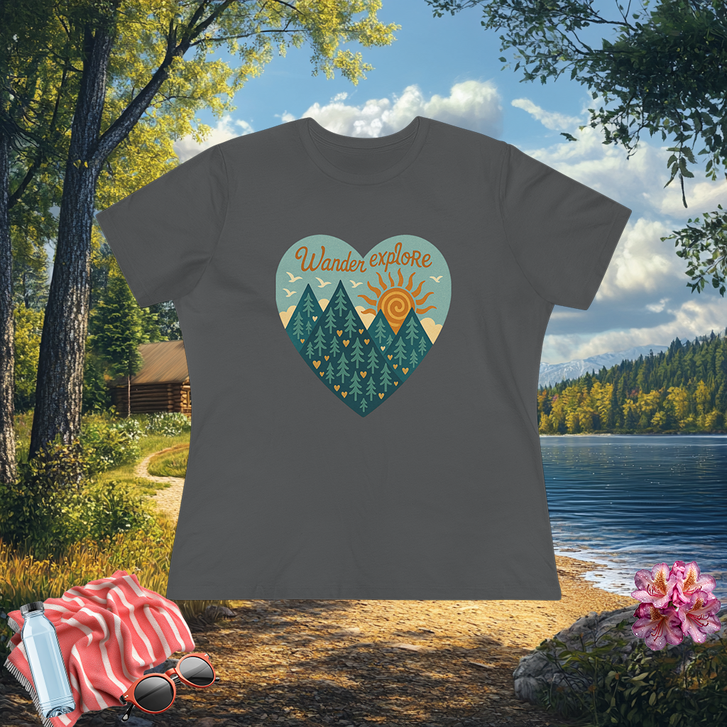 Adventure At Heart Tee | Women's PNW Wander - Explore Shirt | Nature Lover Gift | Hiking Apparel | Pacific NW Gear Co