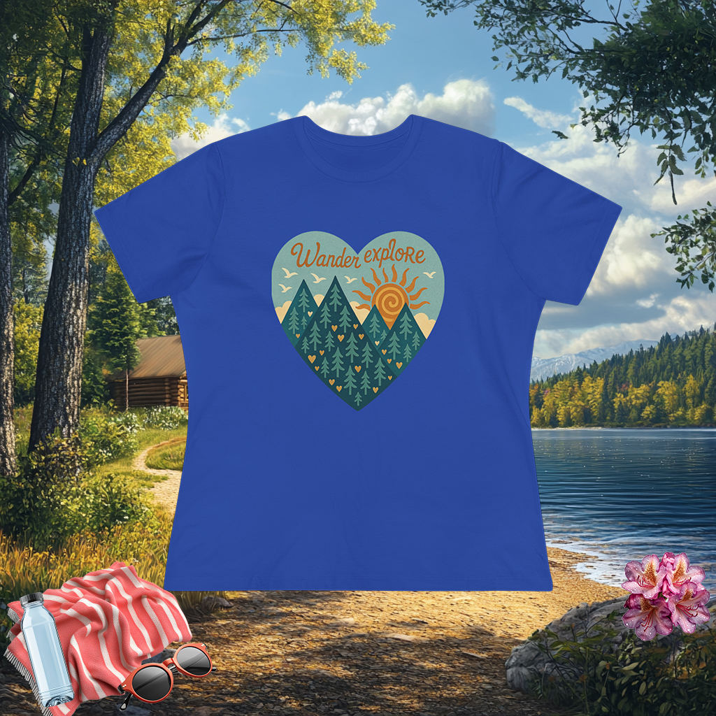 Adventure At Heart Tee | Women's PNW Wander - Explore Shirt | Nature Lover Gift | Hiking Apparel | Pacific NW Gear Co