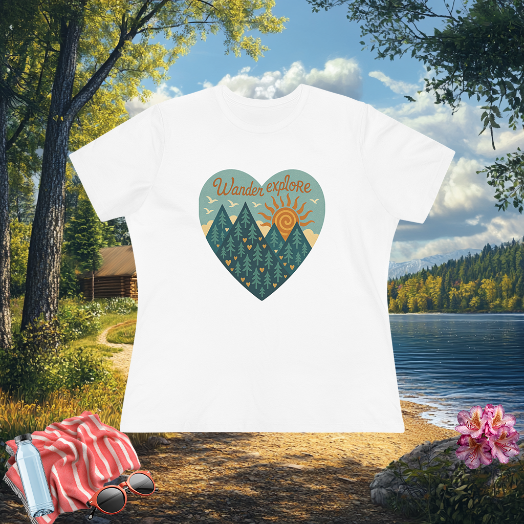 Adventure At Heart Tee | Women's PNW Wander - Explore Shirt | Nature Lover Gift | Hiking Apparel | Pacific NW Gear Co