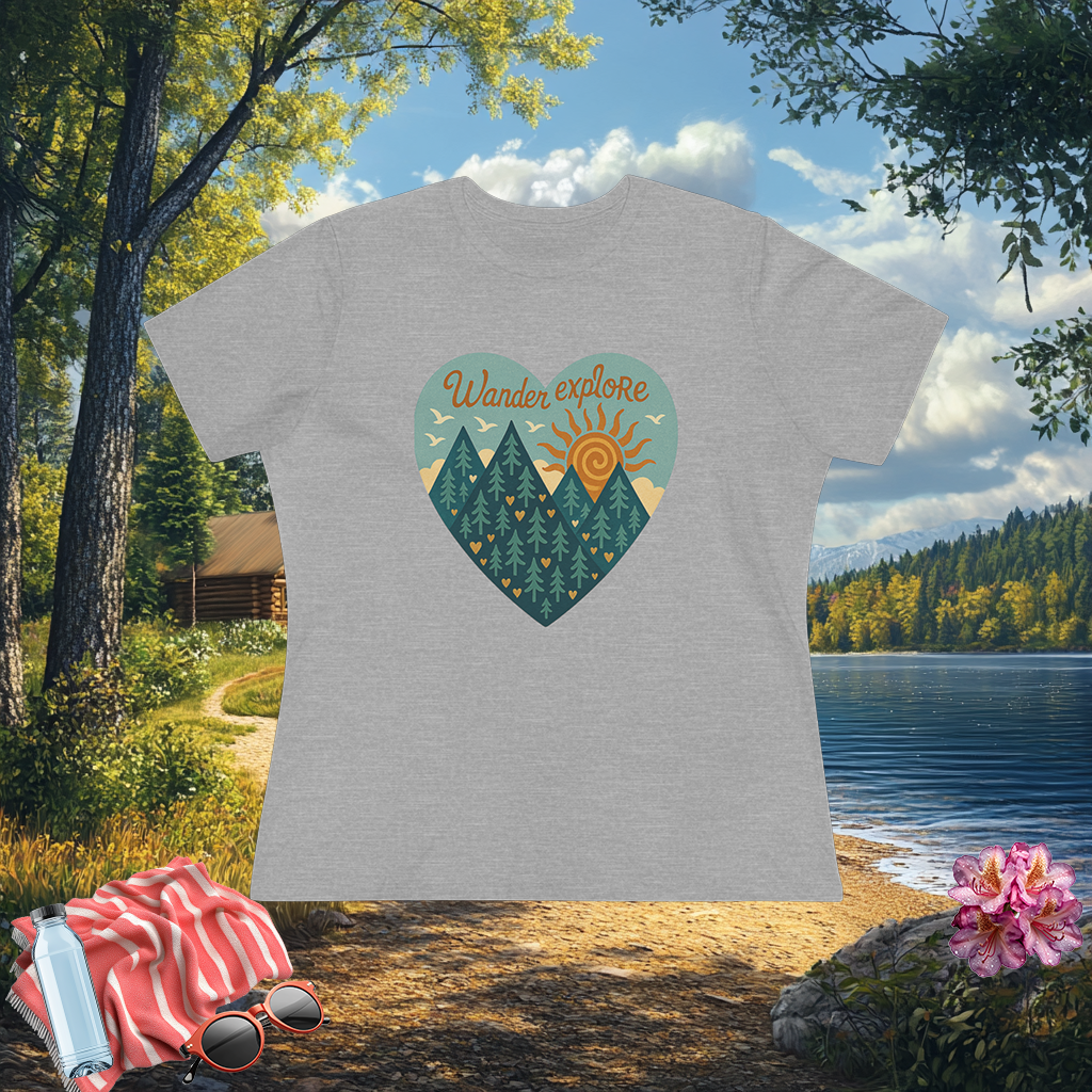 Adventure At Heart Tee | Women's PNW Wander - Explore Shirt | Nature Lover Gift | Hiking Apparel | Pacific NW Gear Co
