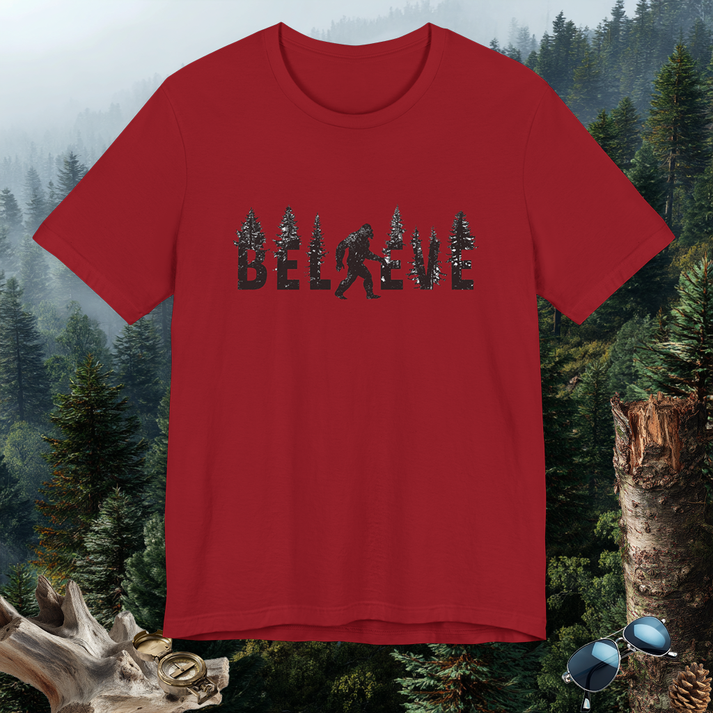 Bigfoot Believer Tee | PNW Cryptid Shirt | Mythical Creature Wear | Adventure Gift | Nature Lover Gift | Pacific NW Gear