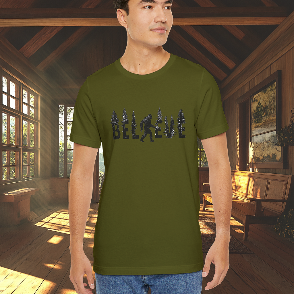Bigfoot Believer Tee | PNW Cryptid Shirt | Mythical Creature Wear | Adventure Gift | Nature Lover Gift | Pacific NW Gear