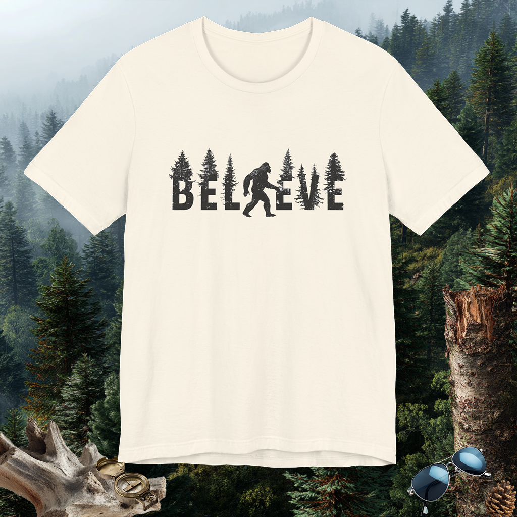 Bigfoot Believer Tee | PNW Cryptid Shirt | Mythical Creature Wear | Adventure Gift | Nature Lover Gift | Pacific NW Gear