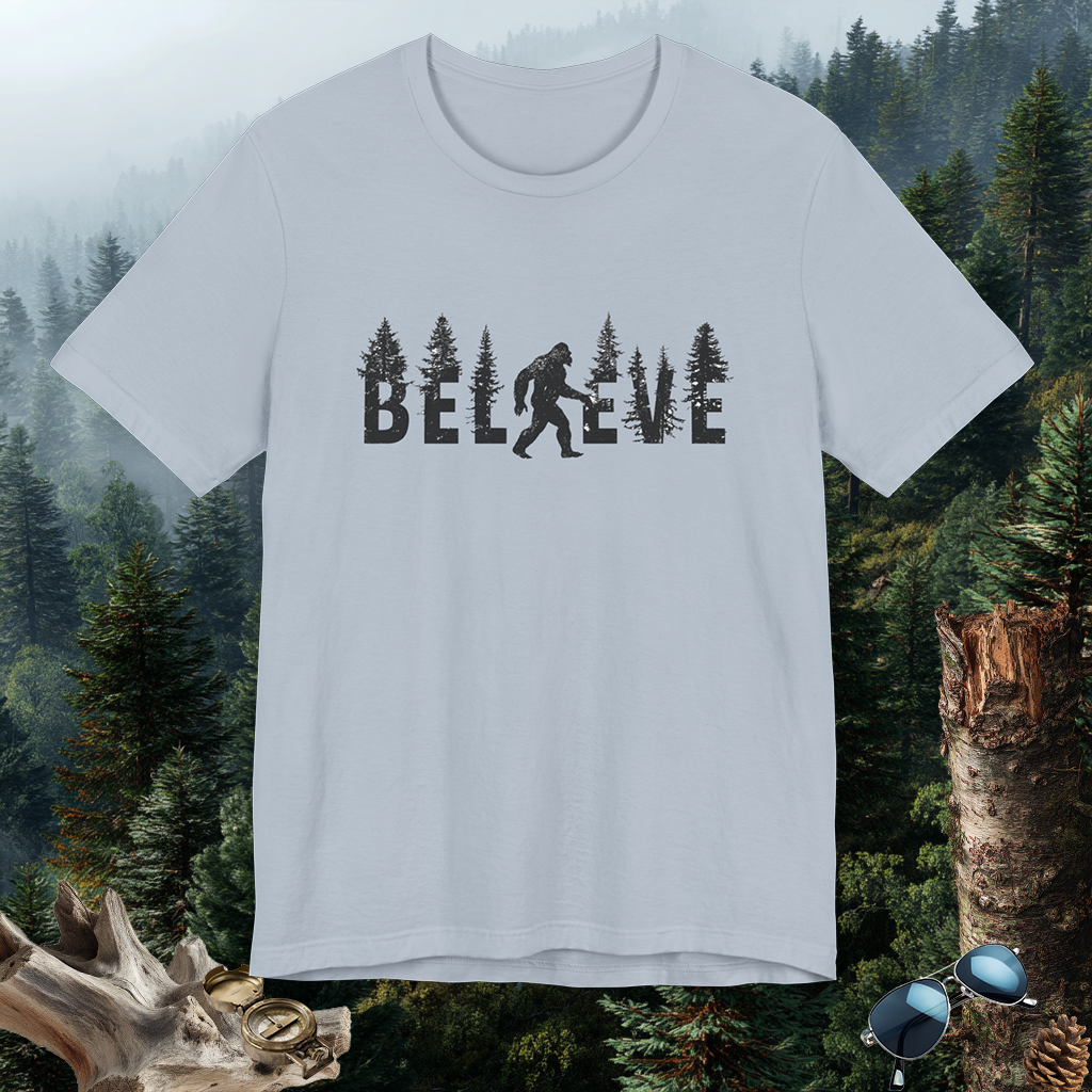 Bigfoot Believer Tee | PNW Cryptid Shirt | Mythical Creature Wear | Adventure Gift | Nature Lover Gift | Pacific NW Gear