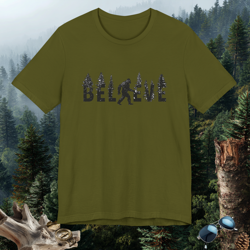 Bigfoot Believer Tee | PNW Cryptid Shirt | Mythical Creature Wear | Adventure Gift | Nature Lover Gift | Pacific NW Gear