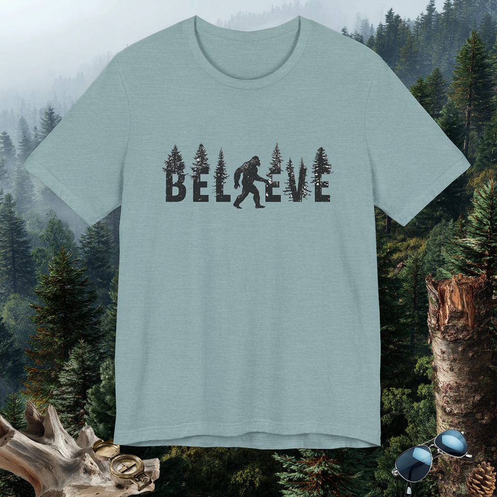 Bigfoot Believer Tee | PNW Cryptid Shirt | Mythical Creature Wear | Adventure Gift | Nature Lover Gift | Pacific NW Gear