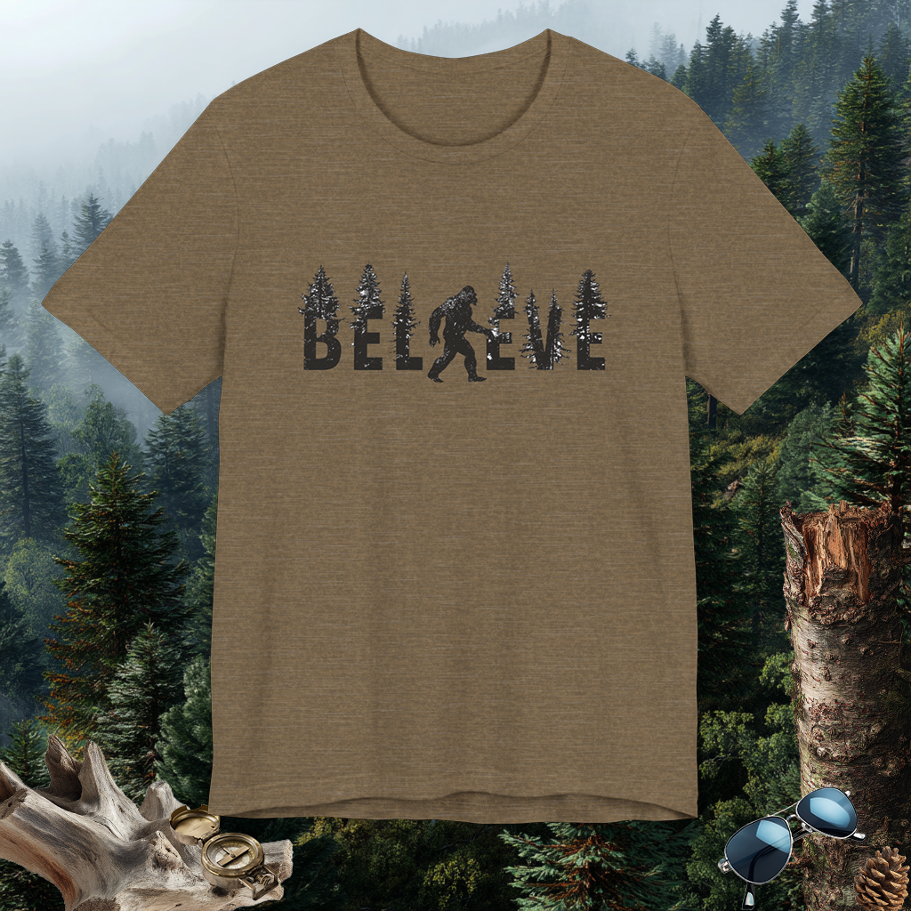 Bigfoot Believer Tee | PNW Cryptid Shirt | Mythical Creature Wear | Adventure Gift | Nature Lover Gift | Pacific NW Gear