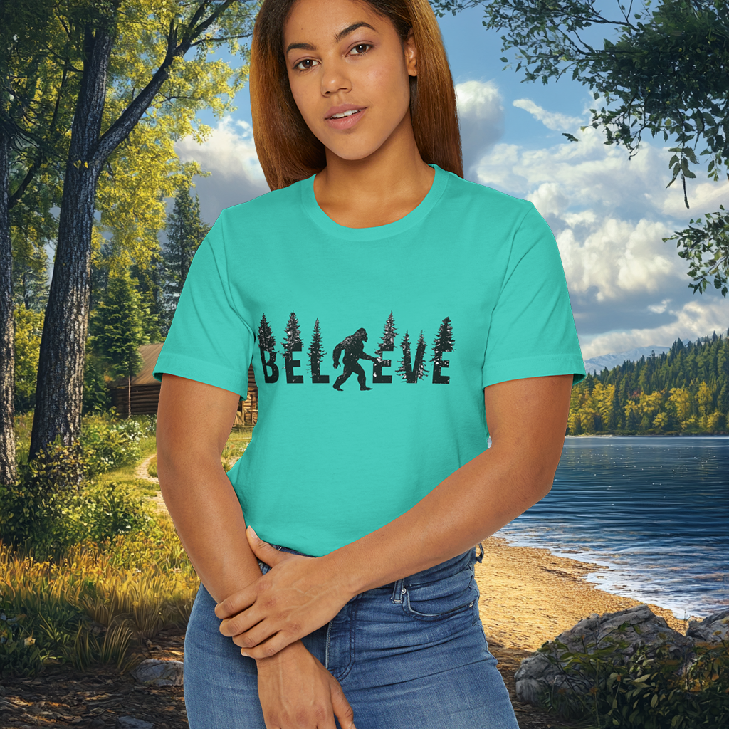 Bigfoot Believer Tee | PNW Cryptid Shirt | Mythical Creature Wear | Adventure Gift | Nature Lover Gift | Pacific NW Gear
