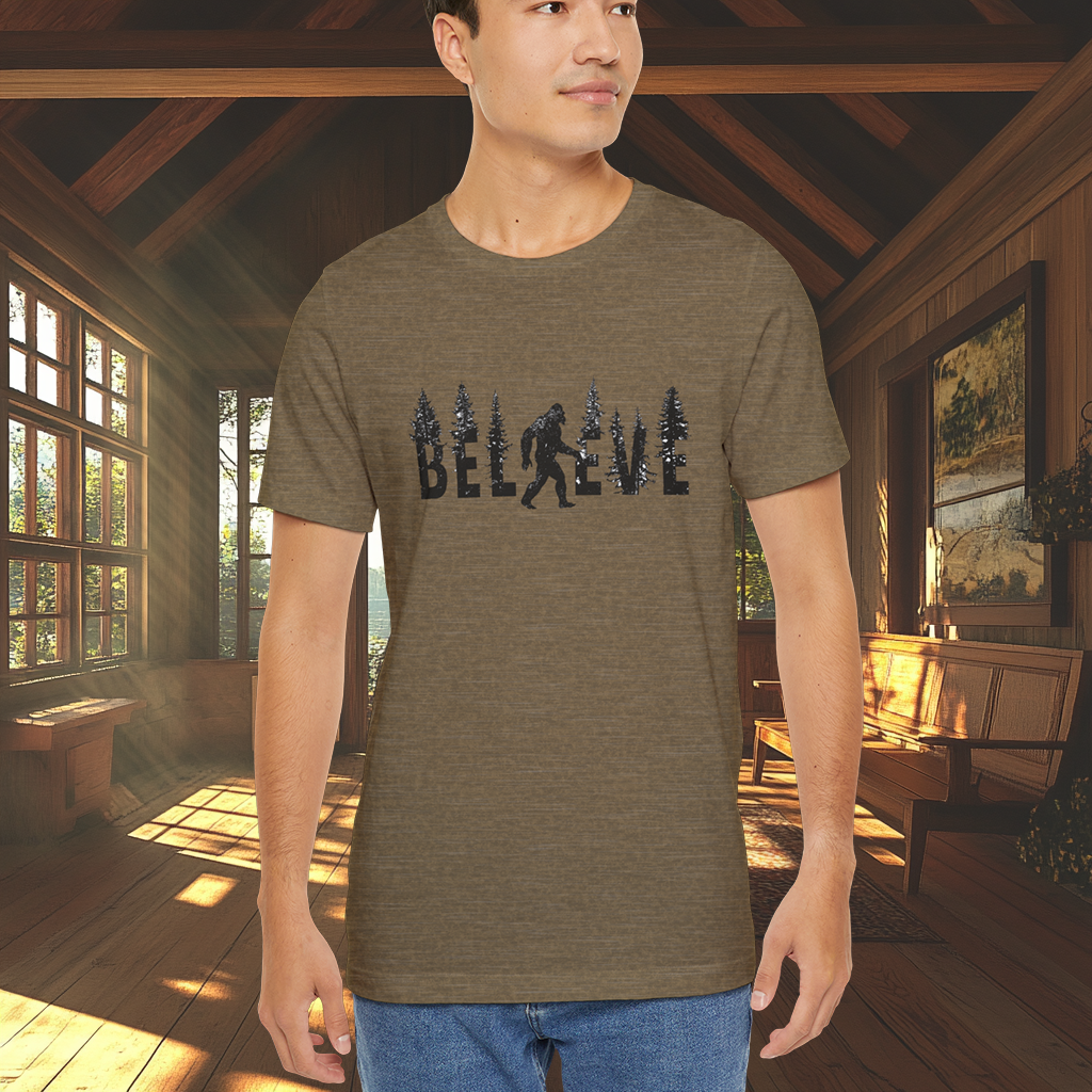 Bigfoot Believer Tee | PNW Cryptid Shirt | Mythical Creature Wear | Adventure Gift | Nature Lover Gift | Pacific NW Gear